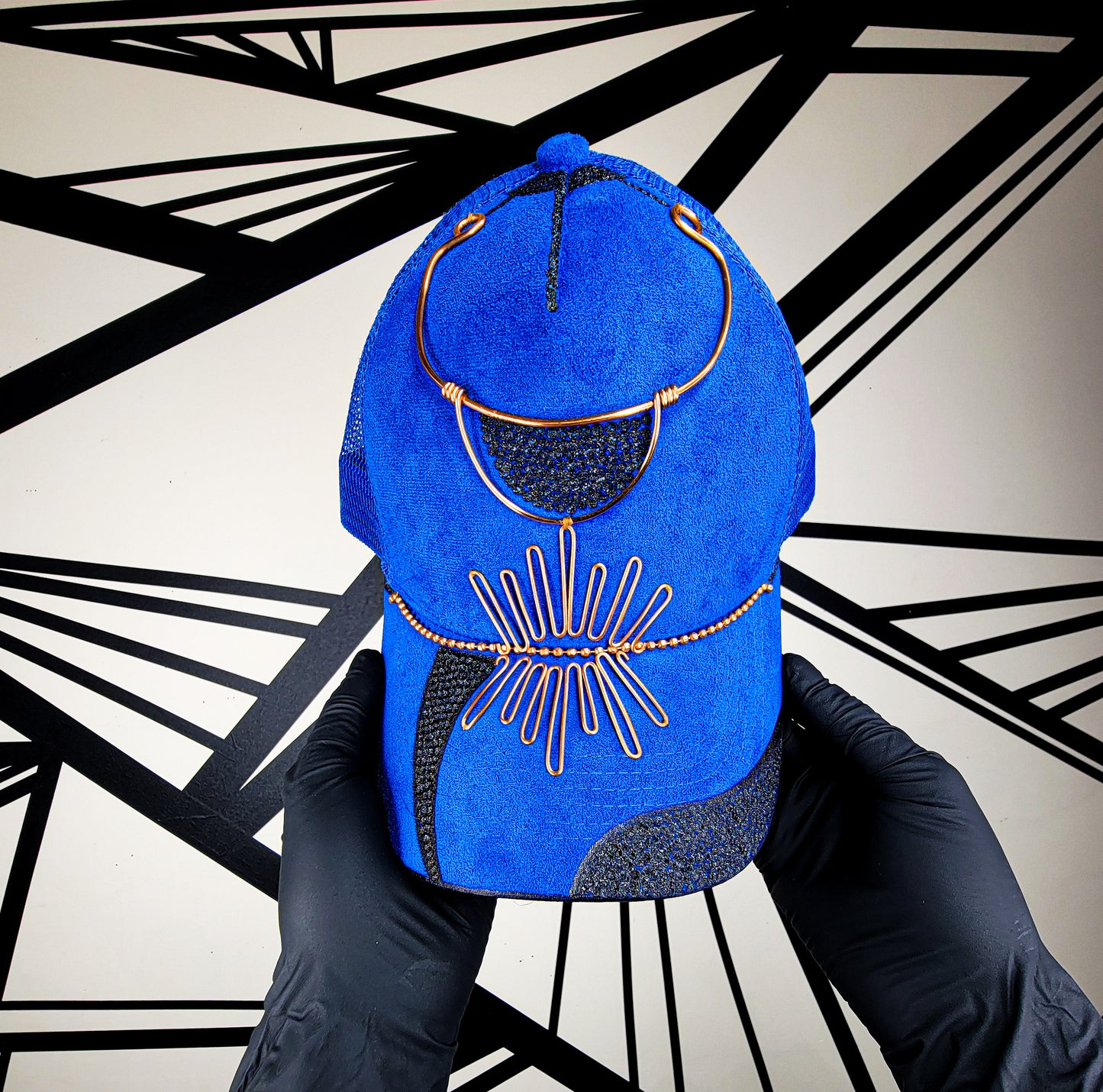 Sapphire/Copper Wire Baseball Cap