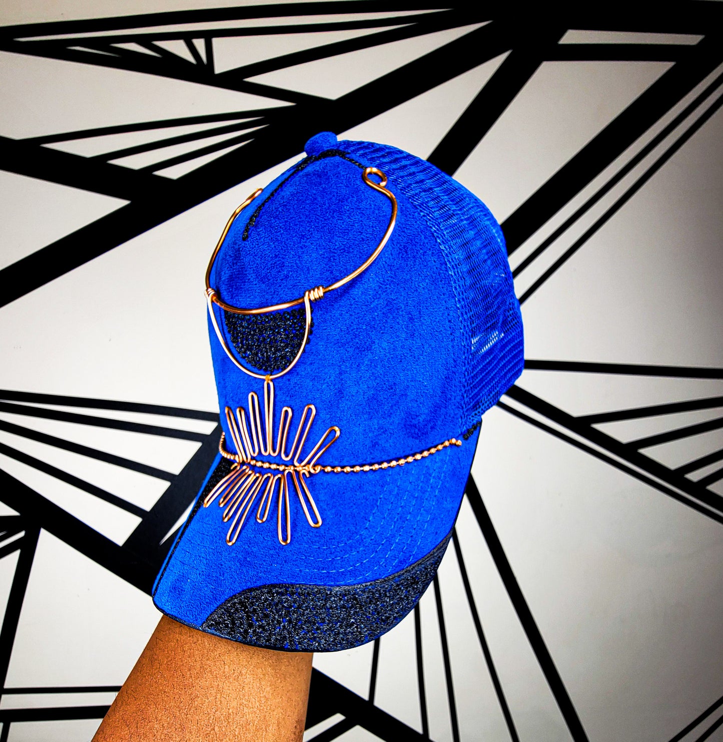 Sapphire/Copper Wire Baseball Cap