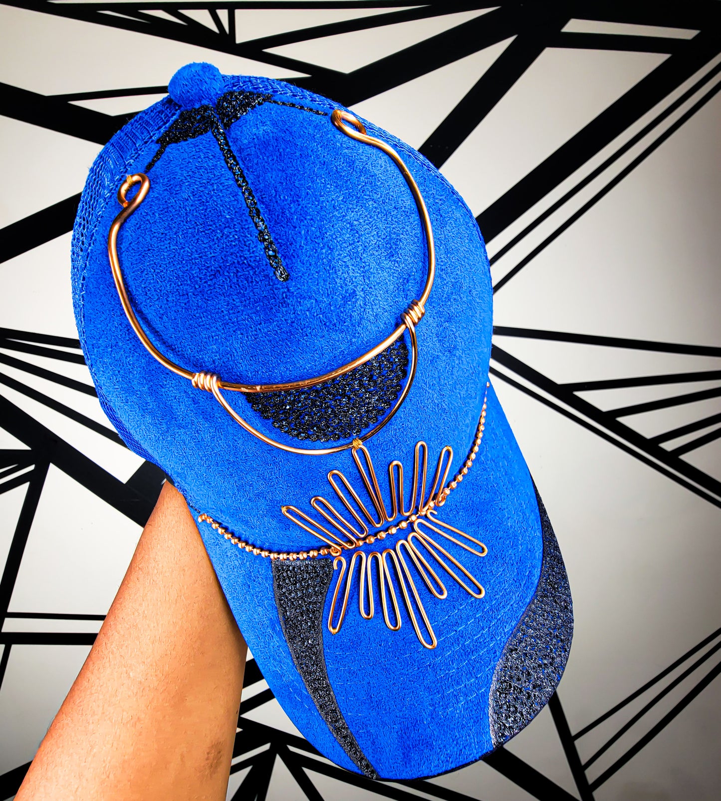 Sapphire/Copper Wire Baseball Cap