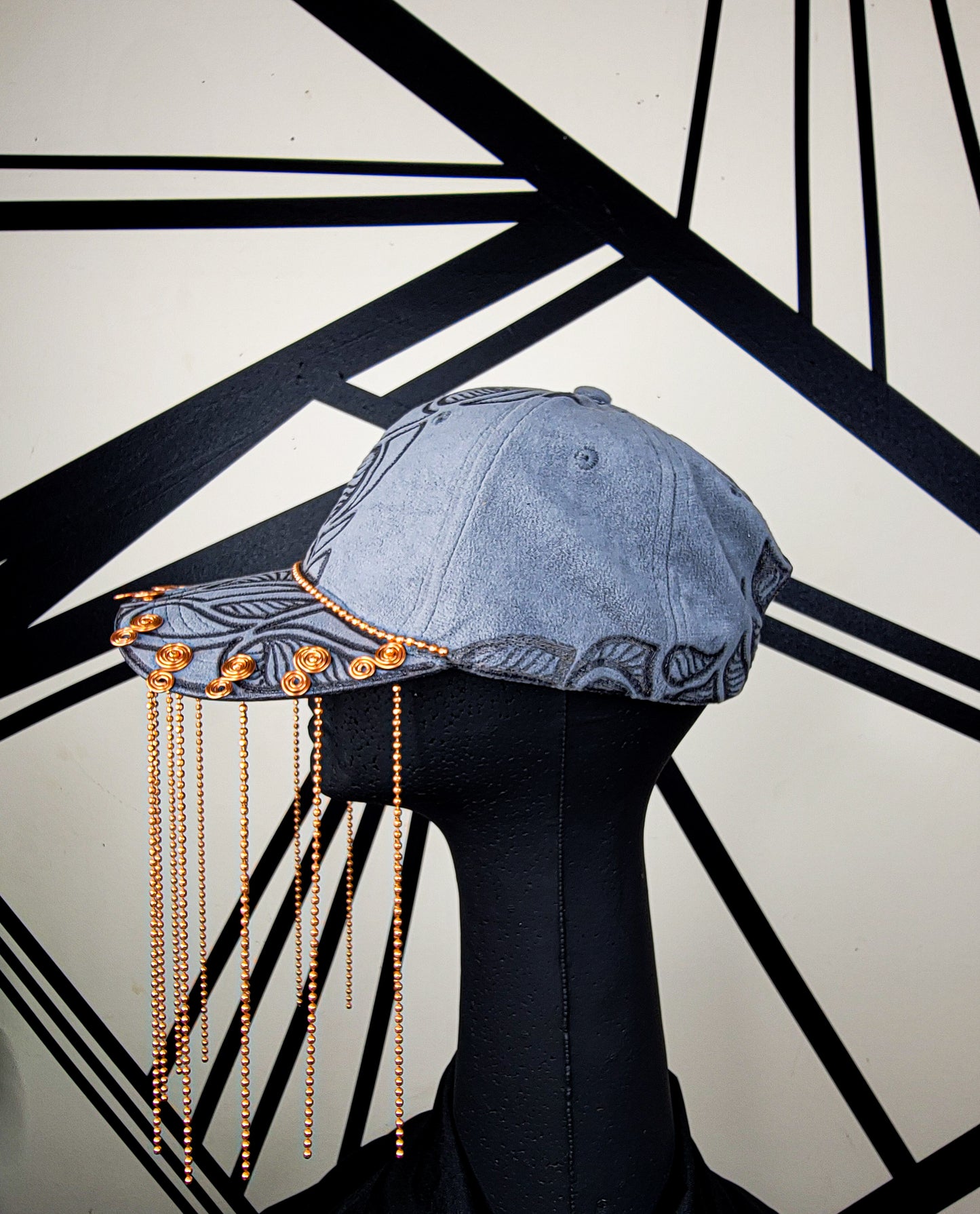 Gray/Copper Wire Baseball Cap