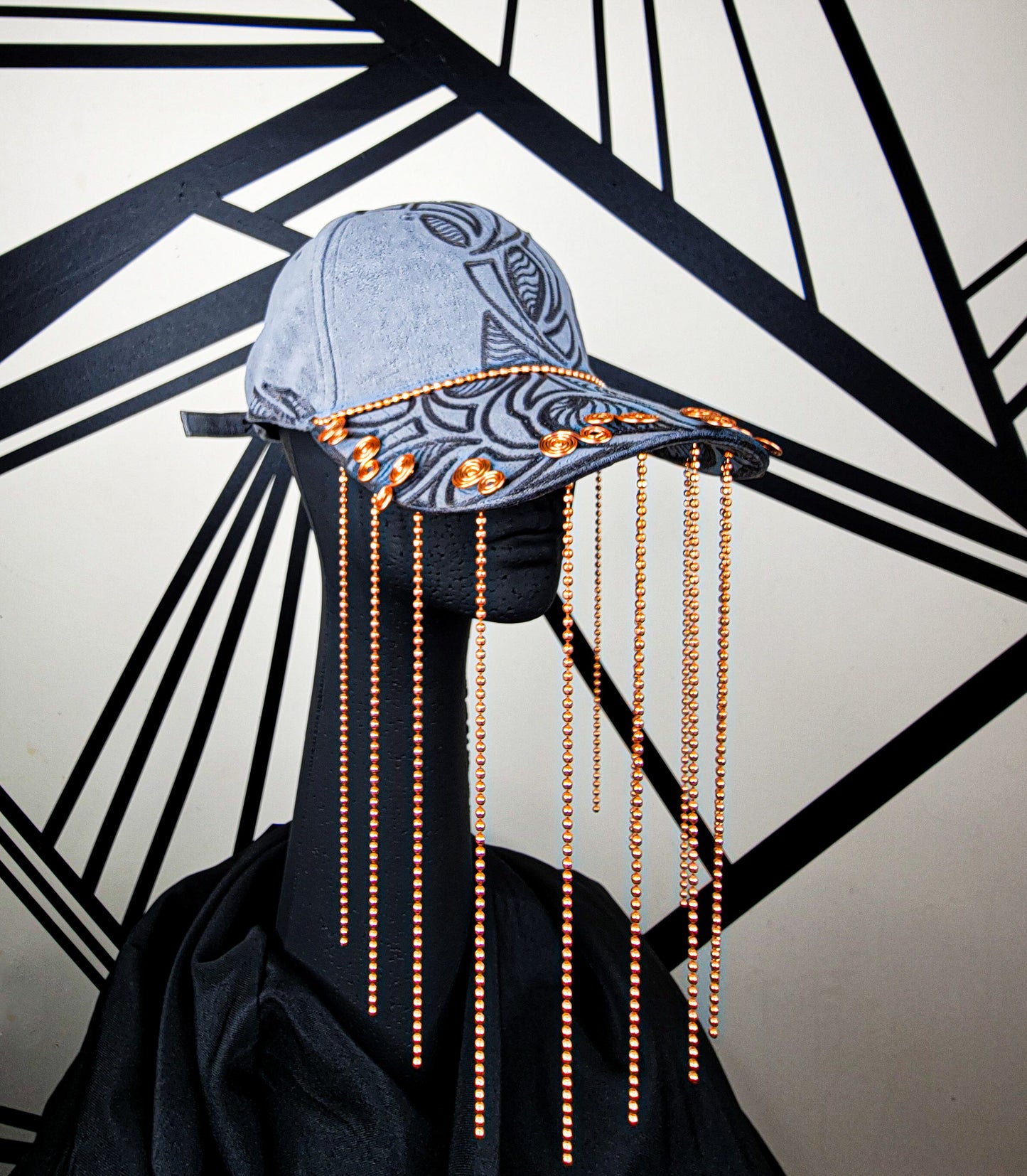 Gray/Copper Wire Baseball Cap